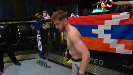 UFC döyüşçüsü yarışda qondarma rejimin “bayrağını” qaldırdı, XİN hərəkətə keçdi - FOTO