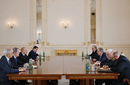 Prezident İlham Əliyev Rusiyanın xarici işlər naziri Sergey Lavrovu qəbul edib - YENİLƏNİB + FOTO