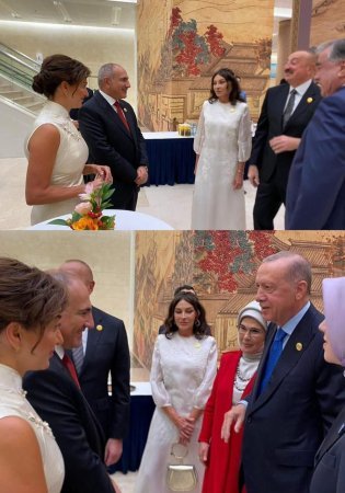 İlham Əliyev Çində Paşinyanla söhbət etdi - Foto