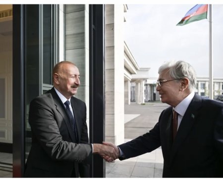 Azərbaycan və Qazaxıstan prezidentlərinin Bişkekdə görüşü olub - FOTO