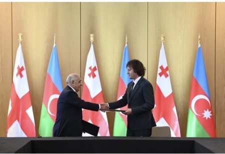 Siqnaxi şəhərində Azərbaycan-Gürcüstan sənədləri imzalanıb - Foto